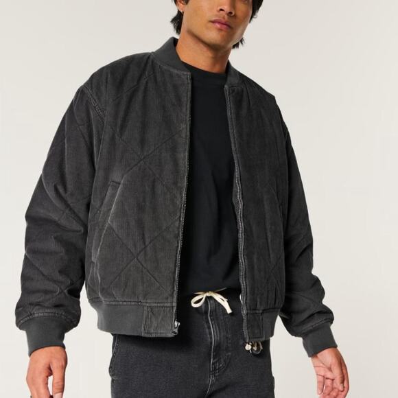 Black quilted bomber jacket in Small - Picture 1 of 5